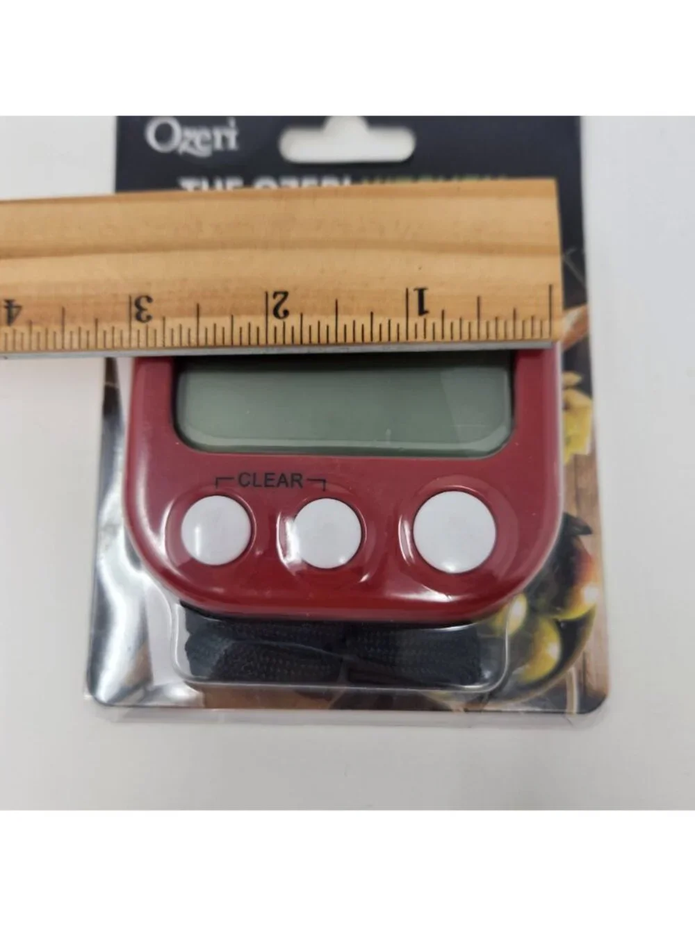 The Ozeri Kitchen & Event Timer With Large LCD Magnetic Back And Alarm - Red